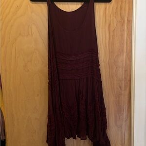 Burgundy Sleeveless Dress
